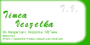 timea veszelka business card